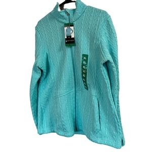 Spyder Aqua blue zip up sweater sz XL NWT